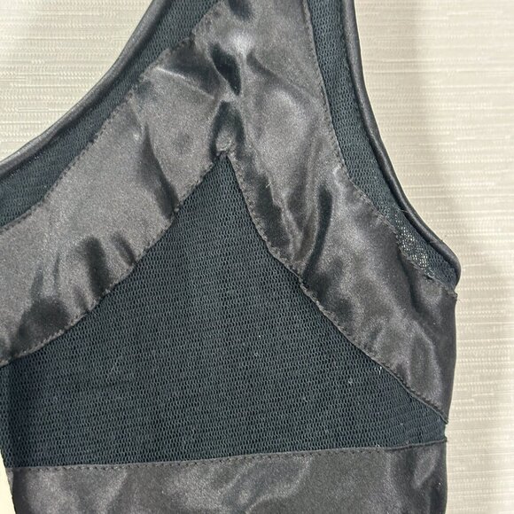 Vintage Delilah by Ninivah Khomo Dress Womens 6 Black Maxi Tank Sheer Stripes - Picture 4 of 10